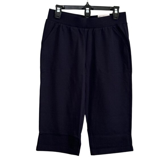 Croft & Barrow Navy Blue Skimmer Shorts S Mid Rise Straight Through Hip & Thigh - Picture 1 of 9